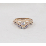9ct Gold 18pt Diamond Bridal Set Rings