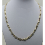 9ct Gold Curb Link and CZ Heart Chain