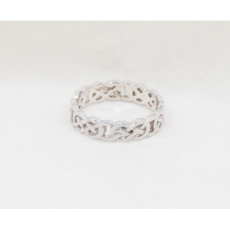 9ct White Gold Celtic Design Ring