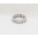 9ct White Gold CZ Design Ring
