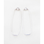 9ct White Gold Drop Earrings
