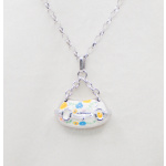 9ct White Gold Handbag Pendant