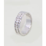 9ct White Gold Ring With 66pt Diamonds