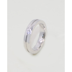 9ct White Gold Ring with 8pt Diamond