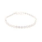 9ct White Gold and Diamond Bracelet