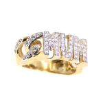 9ct Gold CZ Mum Ring
