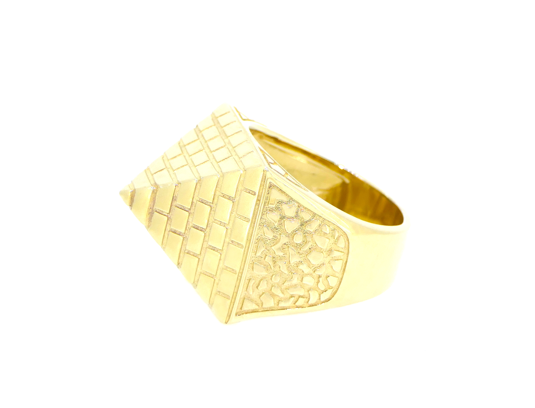 Pyramid Style Rings Wg 9ct Gold Pyramid Design Ring – Heart of Gold Jewellers Glasgow