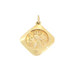 9ct Gold Square St Christopher Pendant