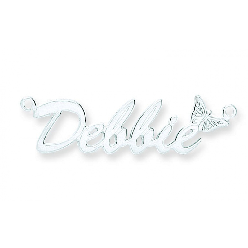Silver Script Silver SCRIPT Style Butterfly Name Pendant – Heart of Gold Jewellers ...