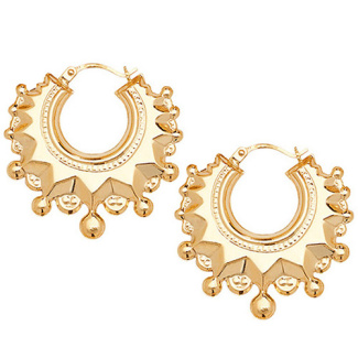 9ct Gold Creole Earrings