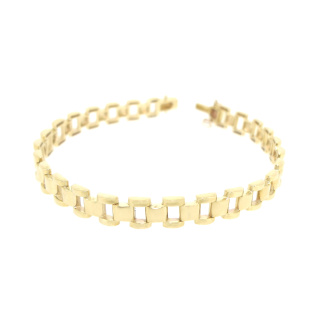 9ct Gold Watch Style Link Bracelet