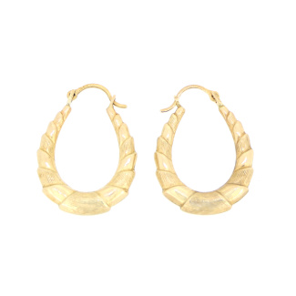 9ct Gold Creole Style Earrings