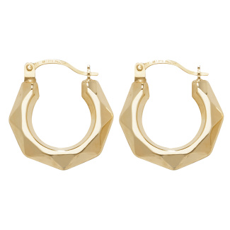 9ct Gold Creole Style Earrings