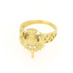 9ct Gold Thistle Design Ring