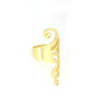 9ct Gold Abstract Scroll Design Ring