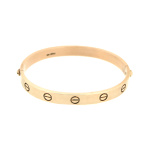 9ct Rose Gold Screw Head Design Bangle