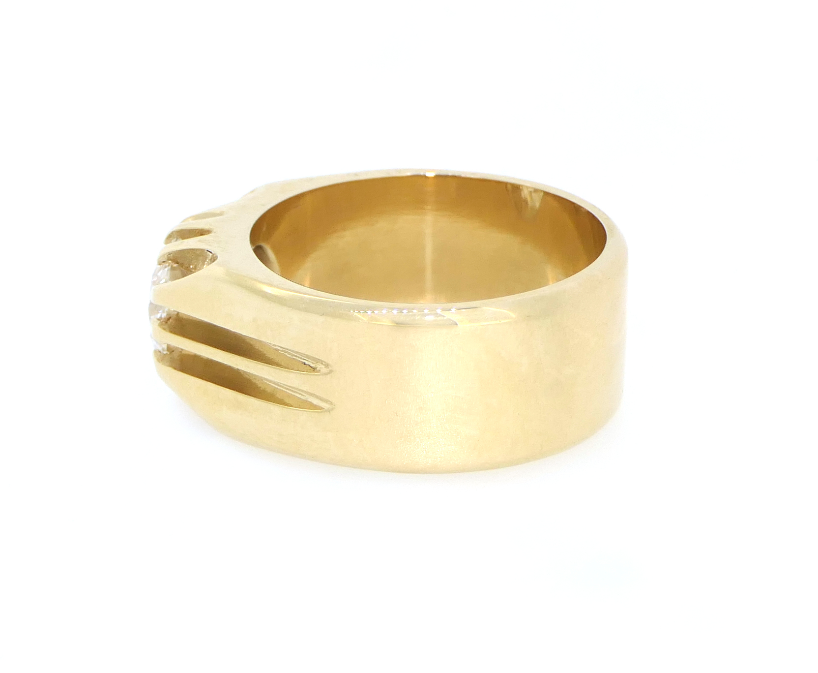 Gypsy Style Rings 9ct Gold and Lab Diamond Gypsy Style Ring – Heart of Gold Jewellers Glasgow