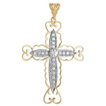 9ct Gold and CZ Cross Pendant