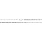 Silver Pave Curb Link Chain