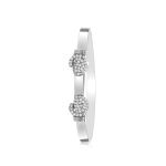 Silver and CZ Double Boxing Glove Design Expanding Bangle
