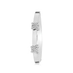 Silver and CZ Double Butterfly Design Expanding Bangle