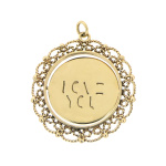 9ct Gold I Love You Spinner Pendant