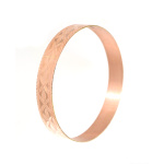 9ct Rose Gold Diamond Cut Design Bangle