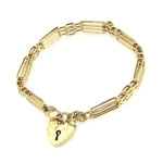 9ct Gold Three Bar Gate Bracelet