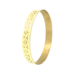 9ct Gold Diamond Cut Bangle