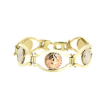 9ct Three Shade Gold Medusa Head Design Bracelet