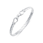 Silver Hook and Eye Bangle