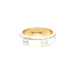 9ct Two Tone Gold Screw Head Design Ring