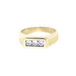 9ct Gold and CZ Signet Ring
