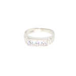 9ct White Gold and CZ Signet Ring