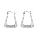 Silver Handbag Style Creole Earrings