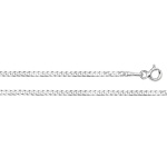 Silver Flat Curb Link Chain