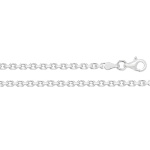 Silver Faceted Belcher Link Chain