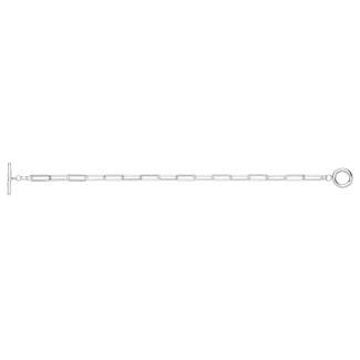 Silver Paper Clip Link Bracelet