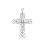 Silver and CZ Cross Pendant