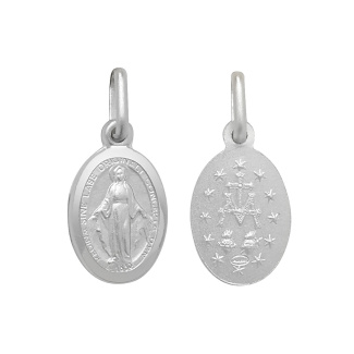 Silver Miraculous Medallion Pendant
