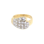 9ct Gold and CZ Boxing Glove Design Ring